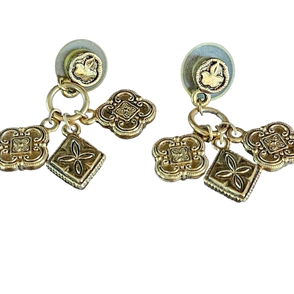 Gold tone earrings